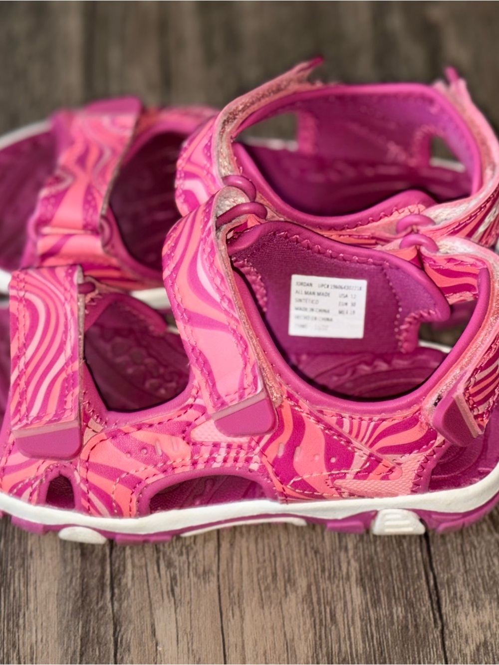 Eddie Bauer Girls Sandals Jordan River Sandals Pink Size 12 Adjustable Straps
